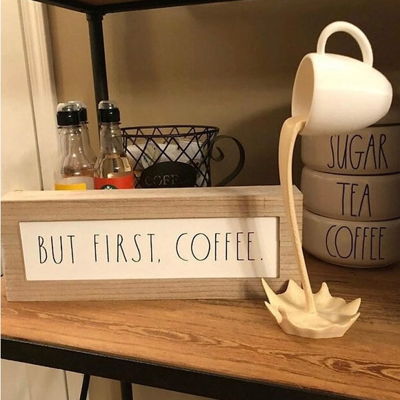 Floating Coffee Cup Mug Spilled Milk for Tiered Tray - New in Box! - Picture 4 of 7